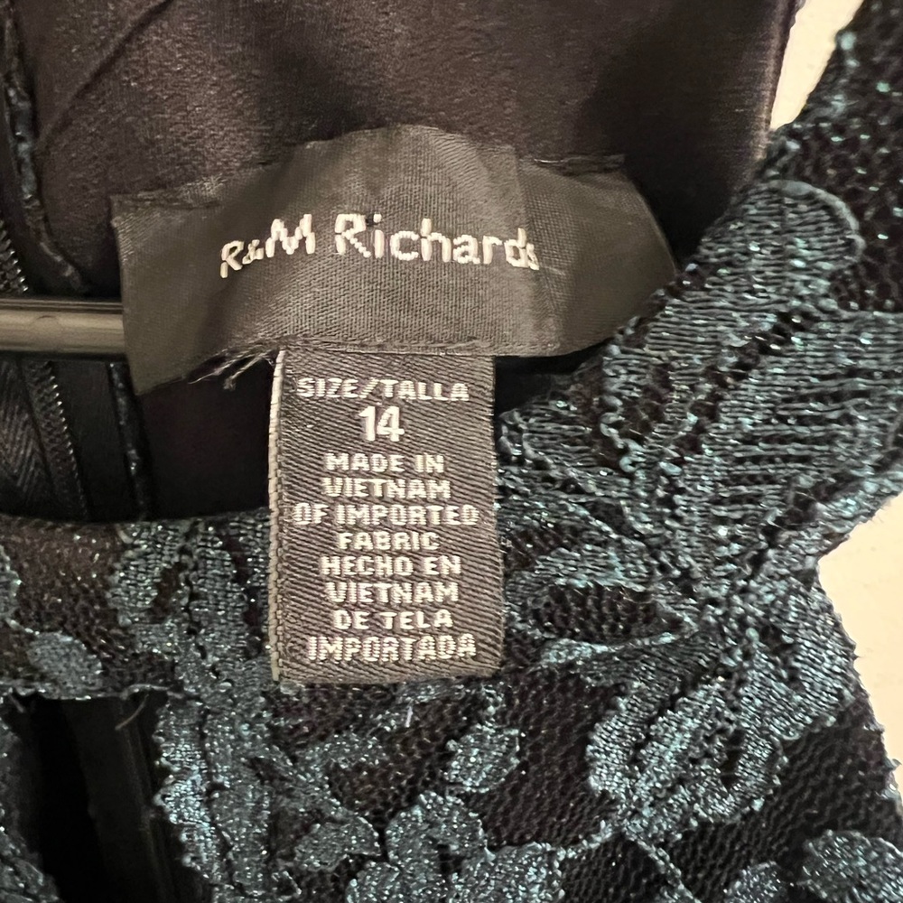 R&M Richards Teal Lace Dress - Picture 3 of 4